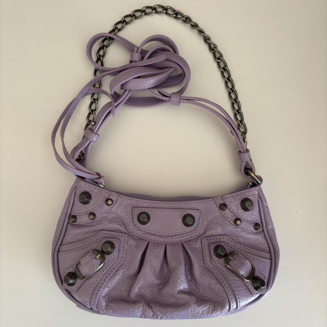 Balenciaga Violet Mini Cagole with Chain