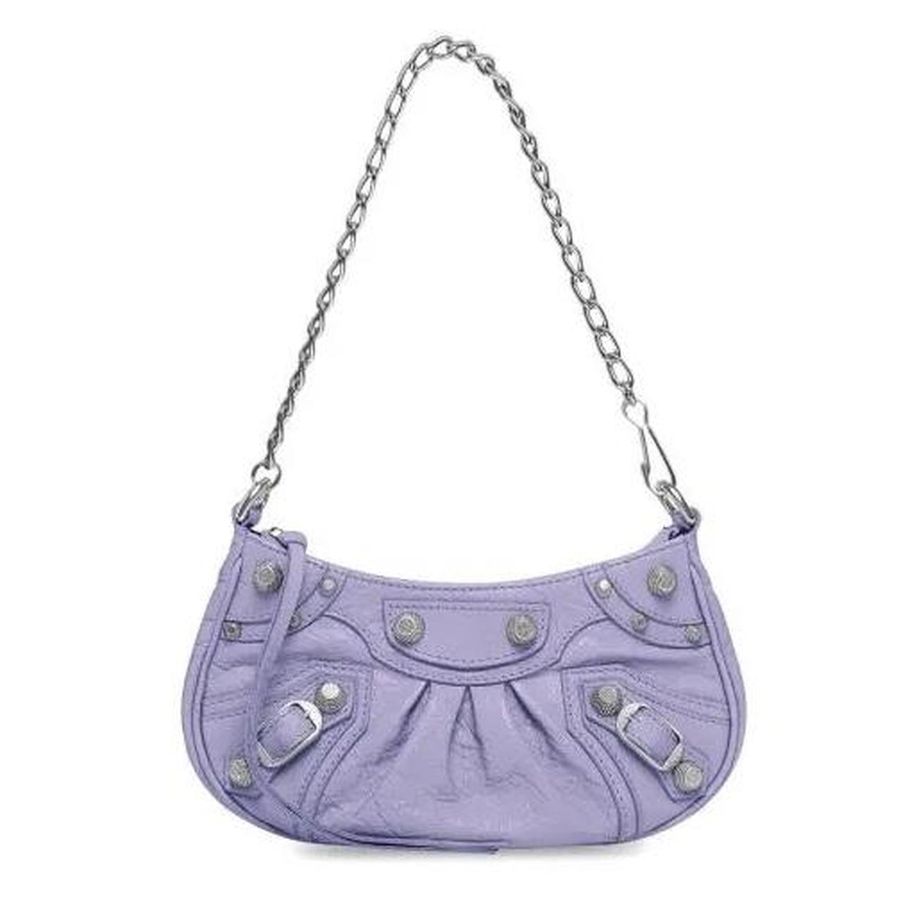 Balenciaga Violet Mini Cagole with Chain