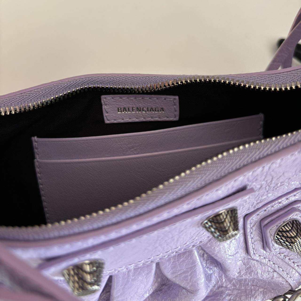 Balenciaga Violet Mini Cagole with Chain