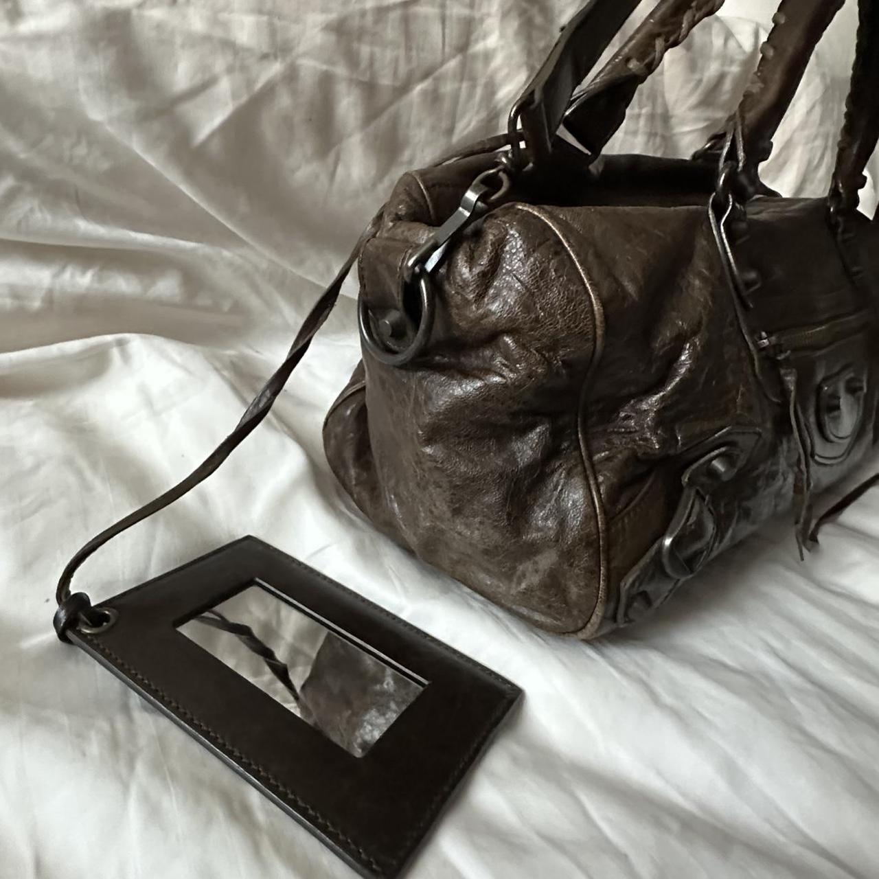 PREOWNED VINTAGE BROWN BALENCIAGA CITY BAG